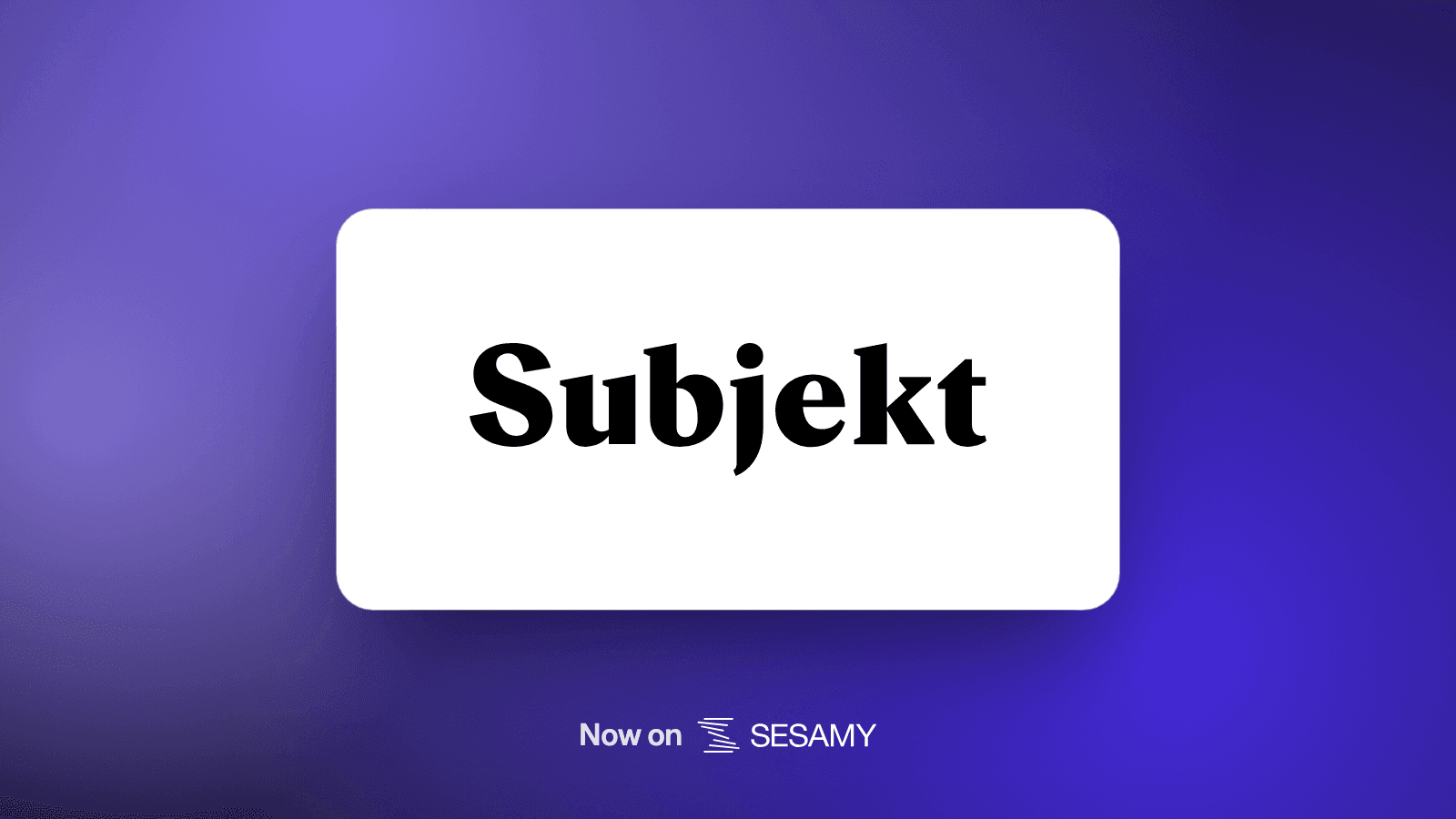 Subjekt logo